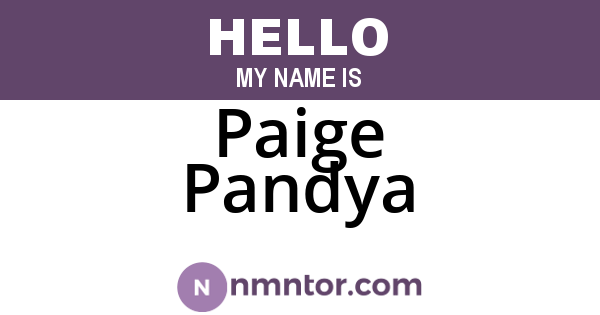 Paige Pandya