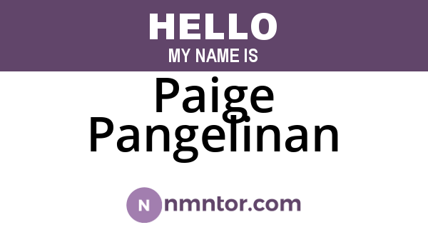 Paige Pangelinan