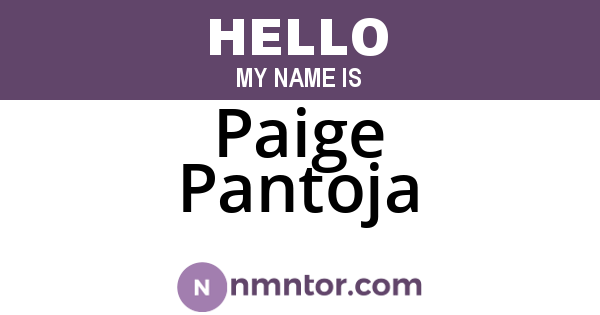 Paige Pantoja