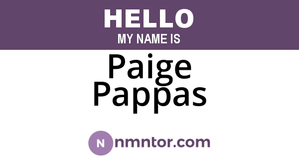 Paige Pappas