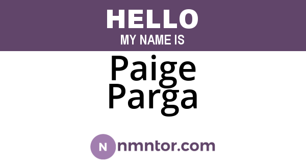 Paige Parga