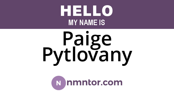 Paige Pytlovany