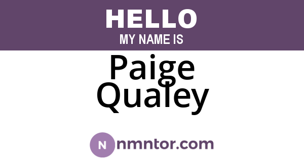 Paige Qualey
