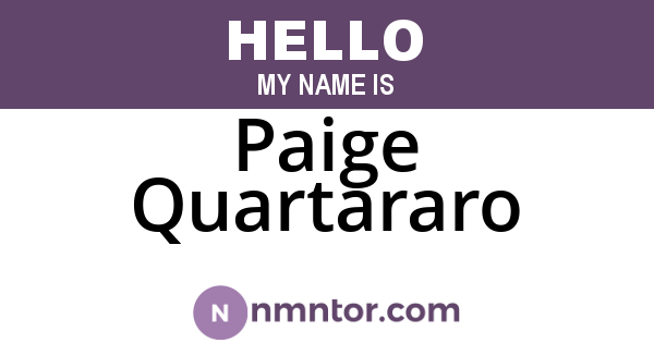 Paige Quartararo