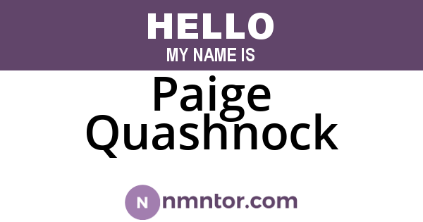 Paige Quashnock