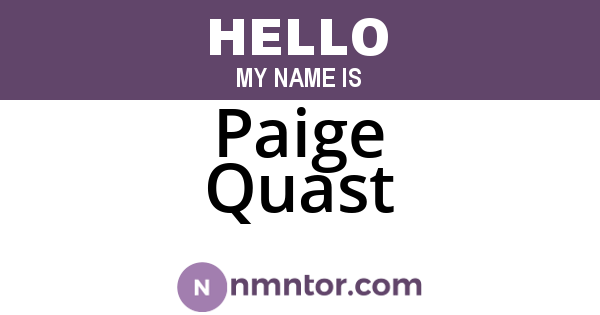 Paige Quast