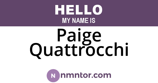 Paige Quattrocchi