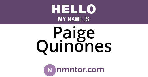 Paige Quinones