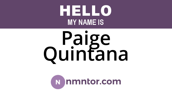 Paige Quintana