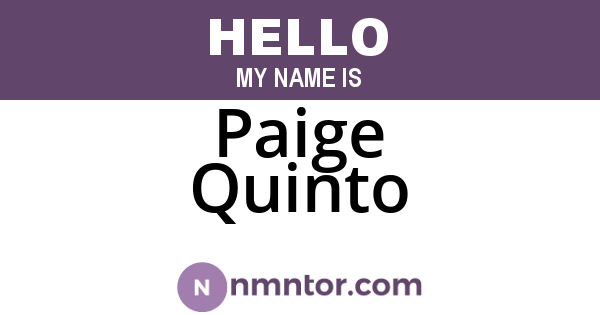 Paige Quinto