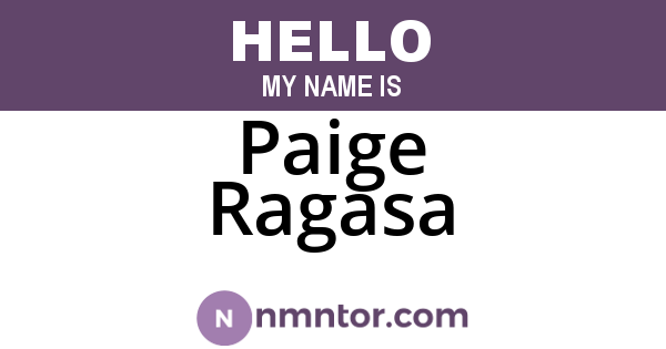 Paige Ragasa