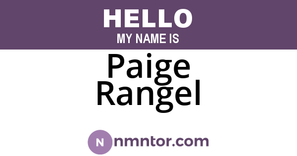 Paige Rangel