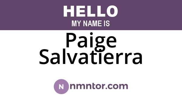 Paige Salvatierra