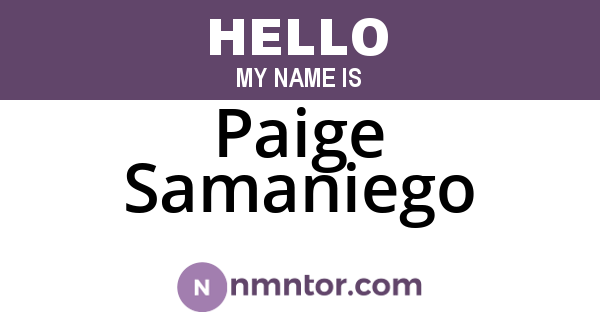 Paige Samaniego