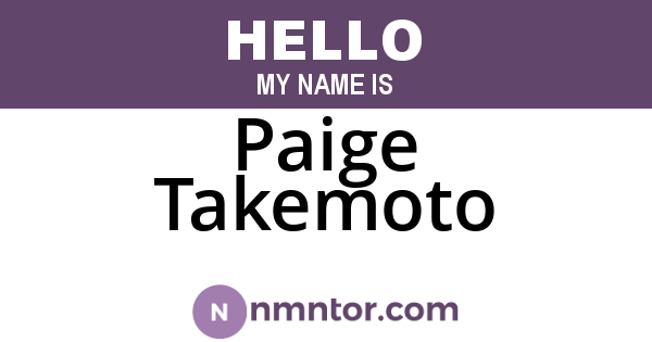 Paige Takemoto