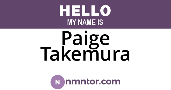 Paige Takemura