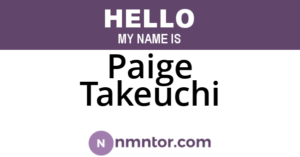 Paige Takeuchi