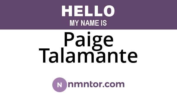 Paige Talamante