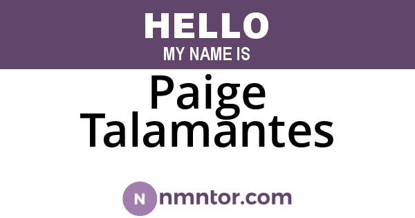 Paige Talamantes