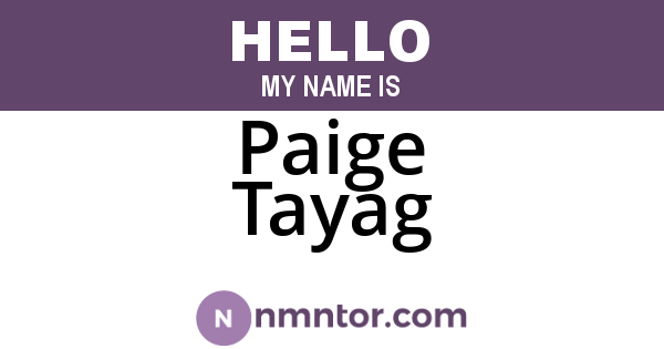 Paige Tayag