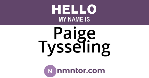 Paige Tysseling