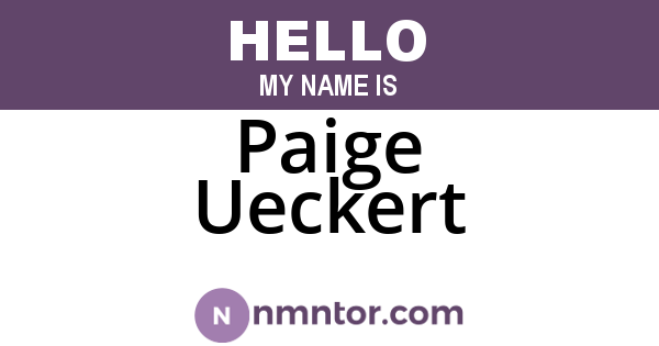 Paige Ueckert