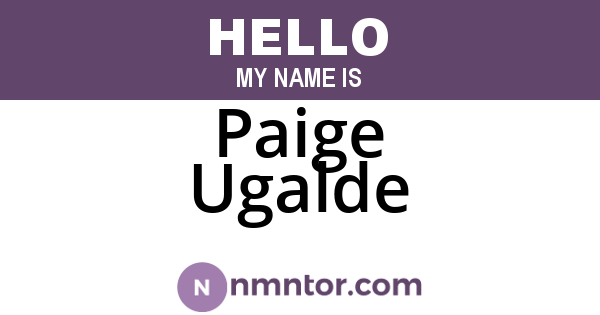 Paige Ugalde