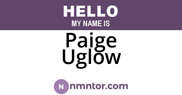 Paige Uglow