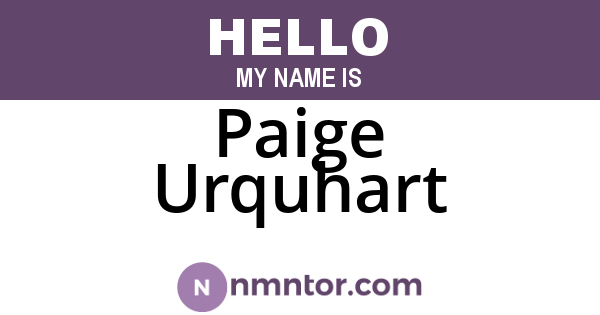 Paige Urquhart