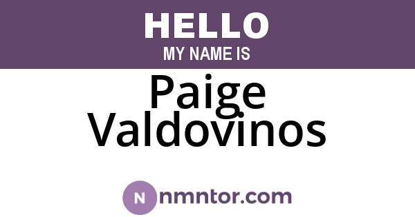 Paige Valdovinos