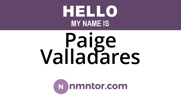 Paige Valladares