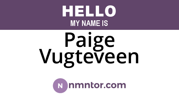 Paige Vugteveen