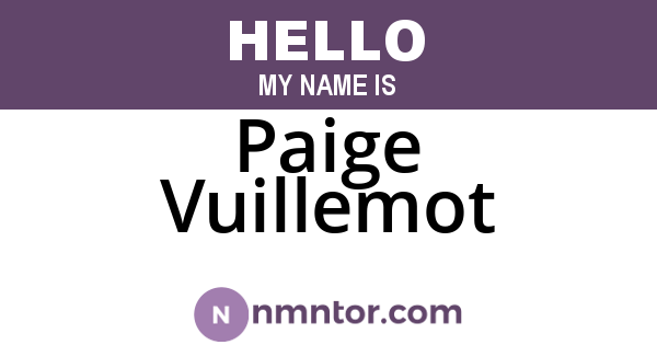 Paige Vuillemot