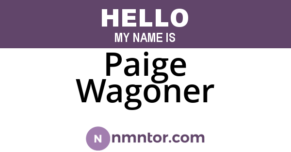 Paige Wagoner