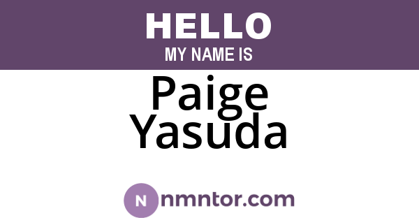 Paige Yasuda