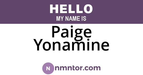 Paige Yonamine
