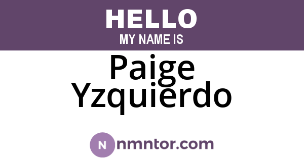 Paige Yzquierdo