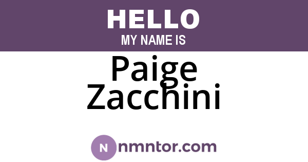 Paige Zacchini