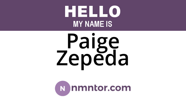 Paige Zepeda