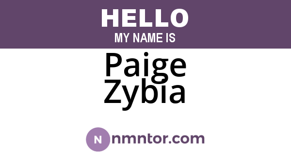 Paige Zybia