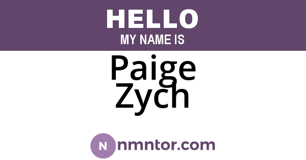Paige Zych