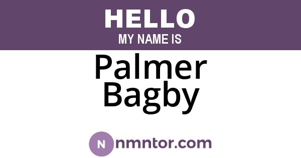 Palmer Bagby