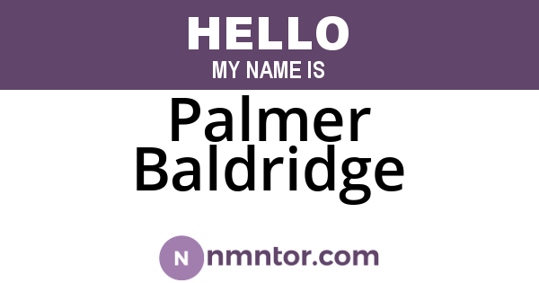 Palmer Baldridge