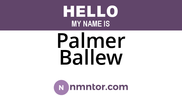 Palmer Ballew