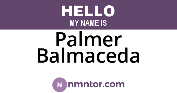 Palmer Balmaceda