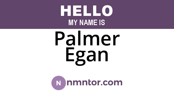 Palmer Egan