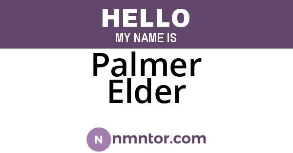 Palmer Elder