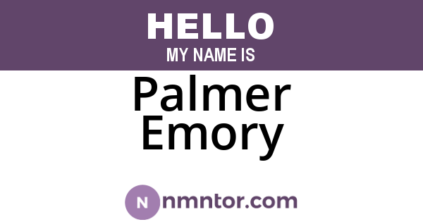 Palmer Emory