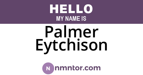 Palmer Eytchison