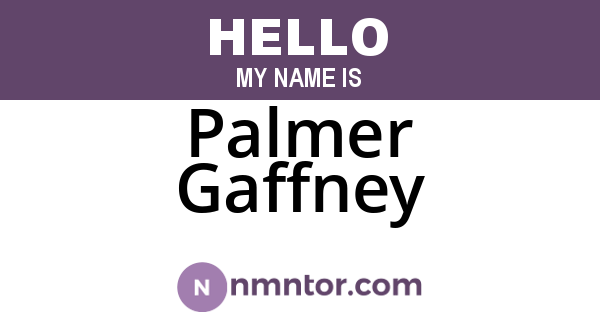 Palmer Gaffney